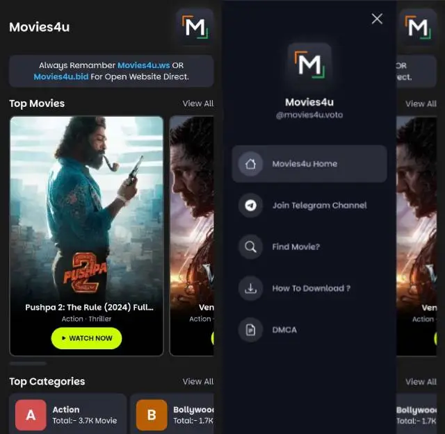 Movies4u App